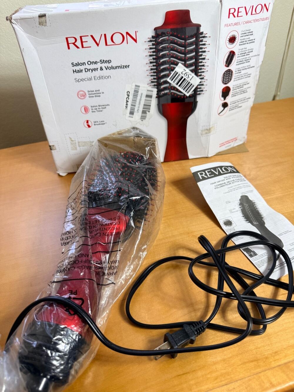 Revlon Salon One-Step Hair Dryer and Volumizer Oval Brush - Red